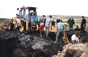 archaeology aviation hurricane dig jcb